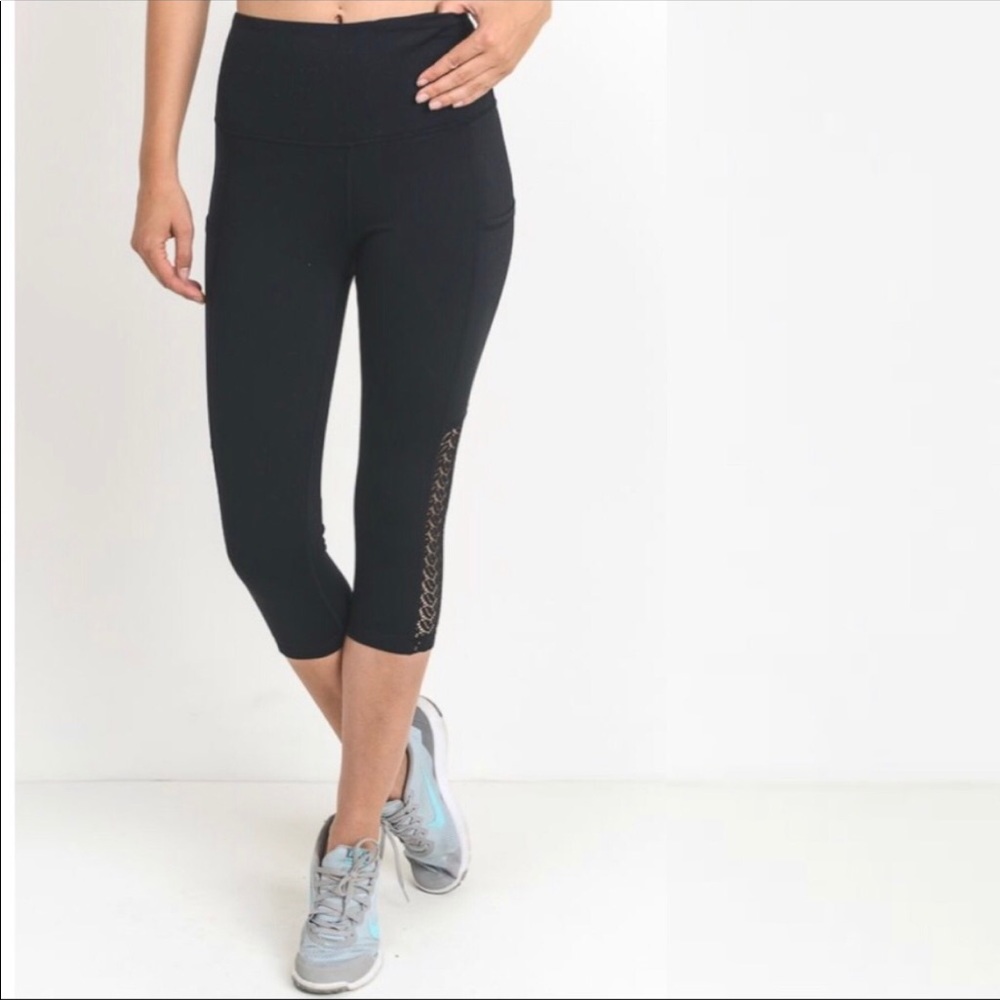 High Waist Black Capri - Picture 3 of 8